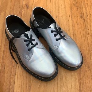 Silver Oxford doc martens